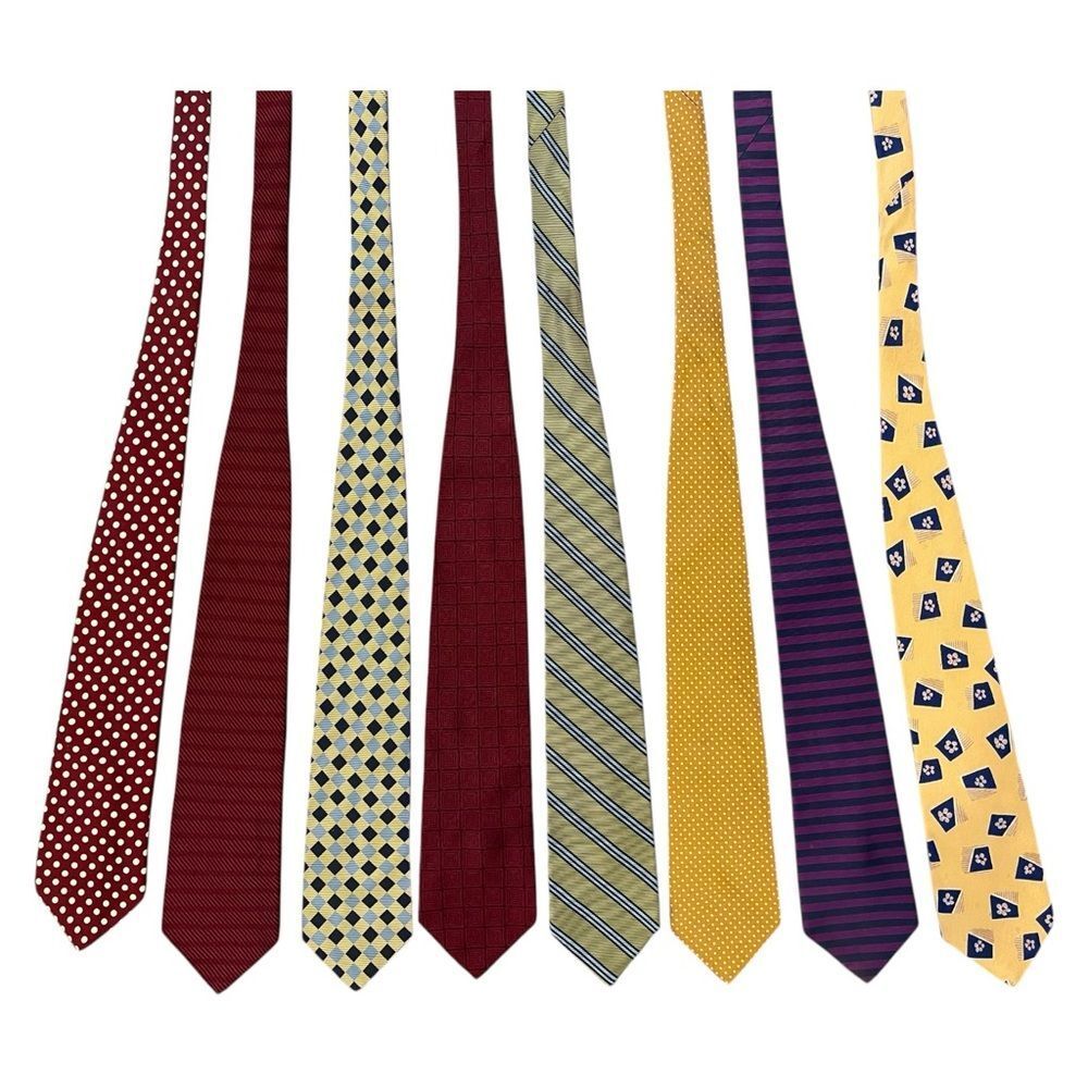 Bundle of 8 ties - Brooks Brothers, Tom James, Brooks Basics